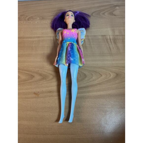 Barbie Dreamtopia Fairy Rainbow Cove FJC85 Purple Hair No Crown - Picture 1 of 6
